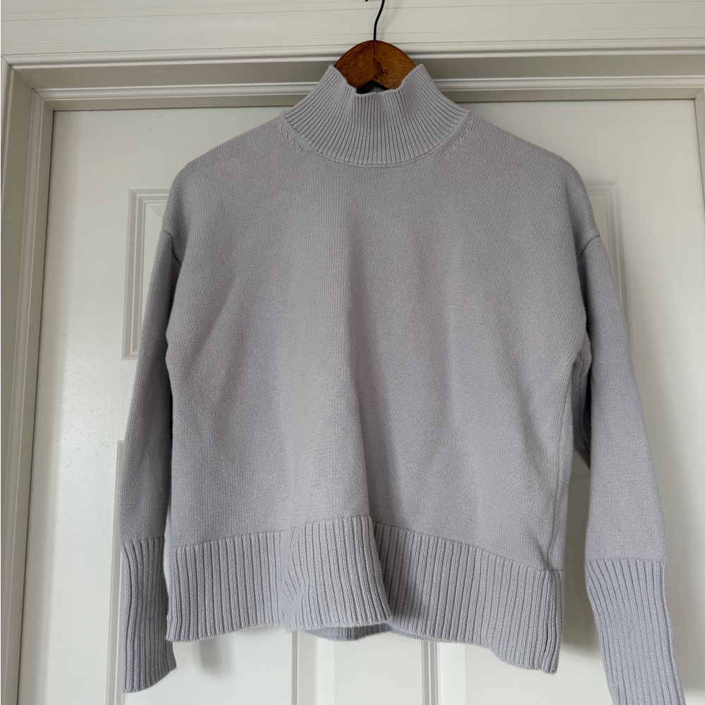 GAP 100% cotton Light Gray Women's Rollneck Turtleneck Sweater